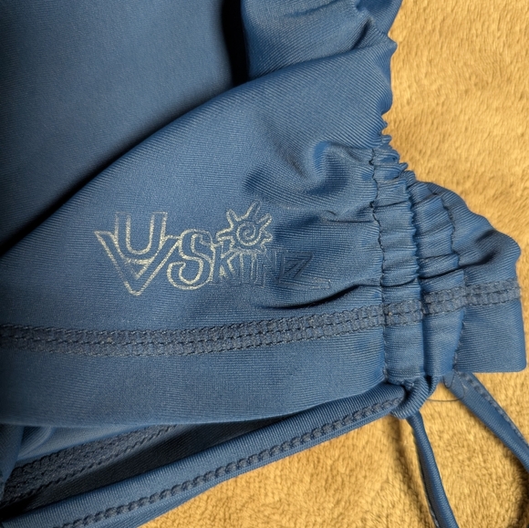 UV Skinz Royal Blue Ruched Swim Tank • Women’s L • Adjustable Side Ties - Picture 6 of 9